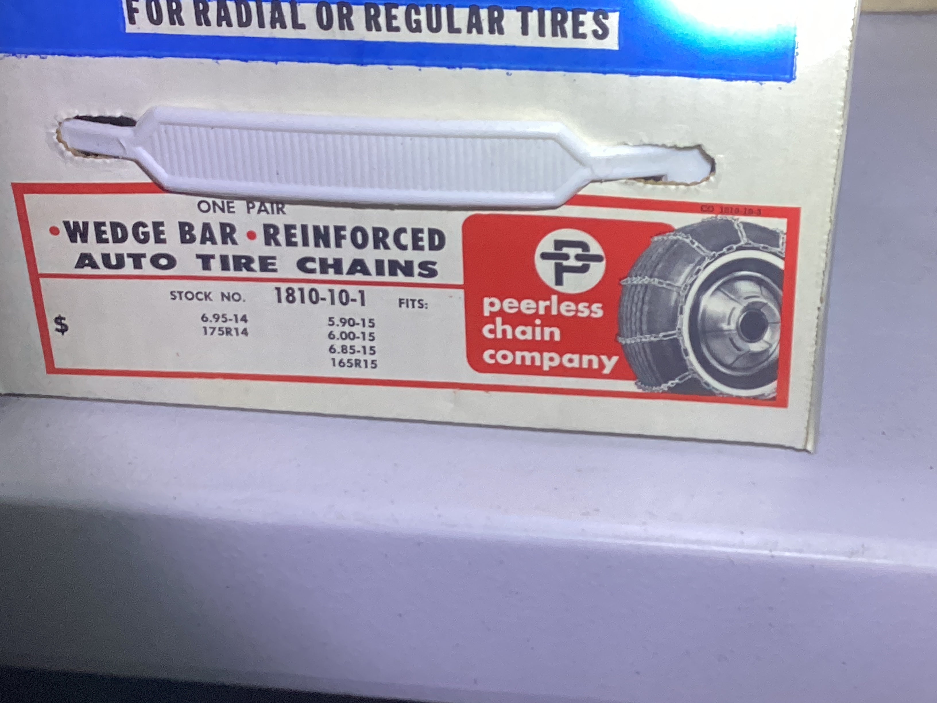 15 Inch Tire Chains from the Peerless Chain Company for Radial or Regular Tires 1817-10-1 (3 pieces)