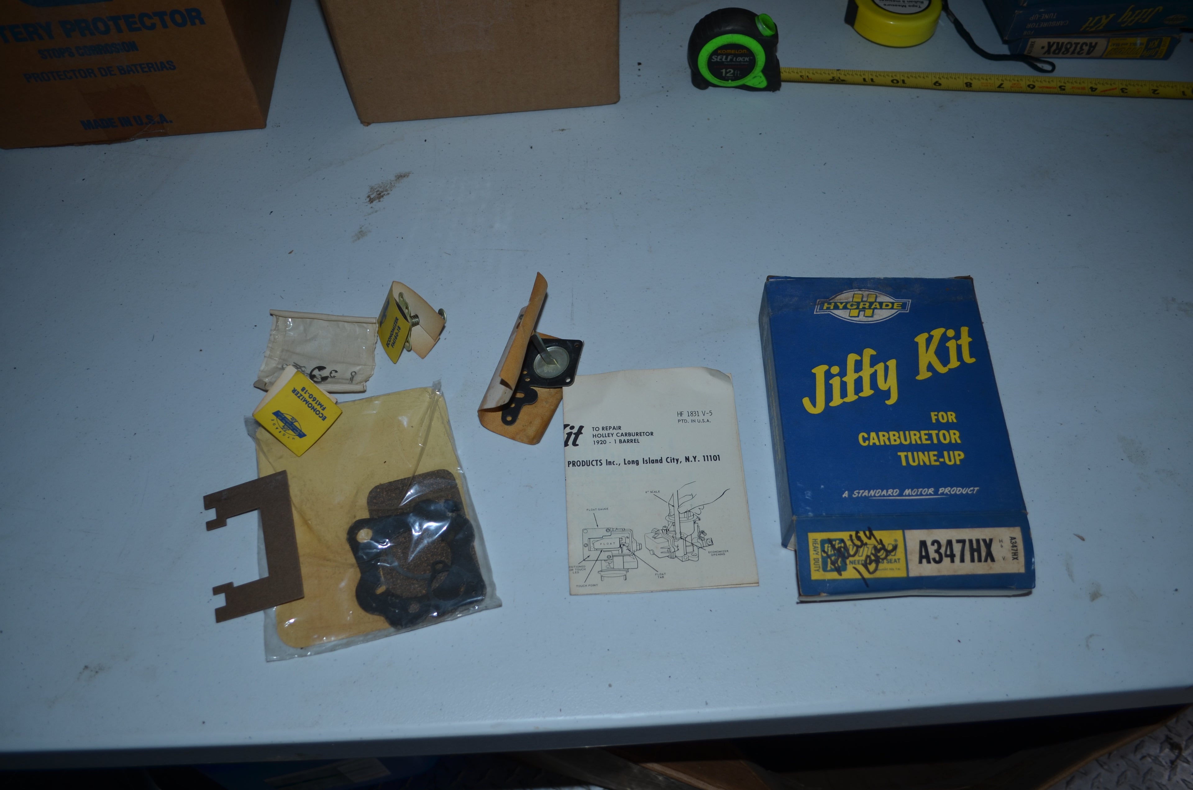 Hygrade Heavy Duty Holley Carburetors Vntage Jiffy 1 Barrel Tune-Up Kit NOS Part A347HX