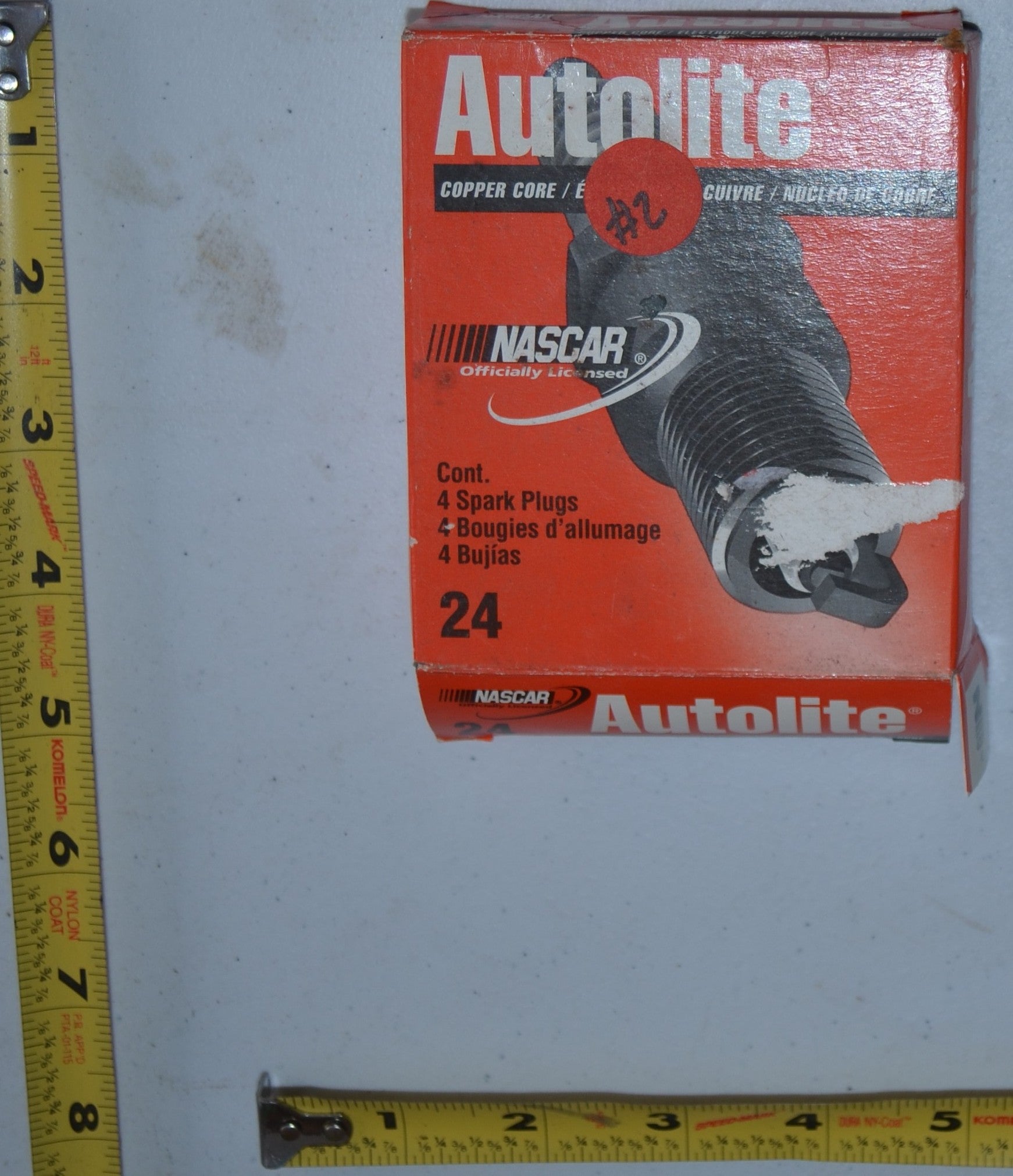 Autolite # 24 Spark Plugs Copper Core Chevrolet and Ford NOS Vintage Genuine OEM