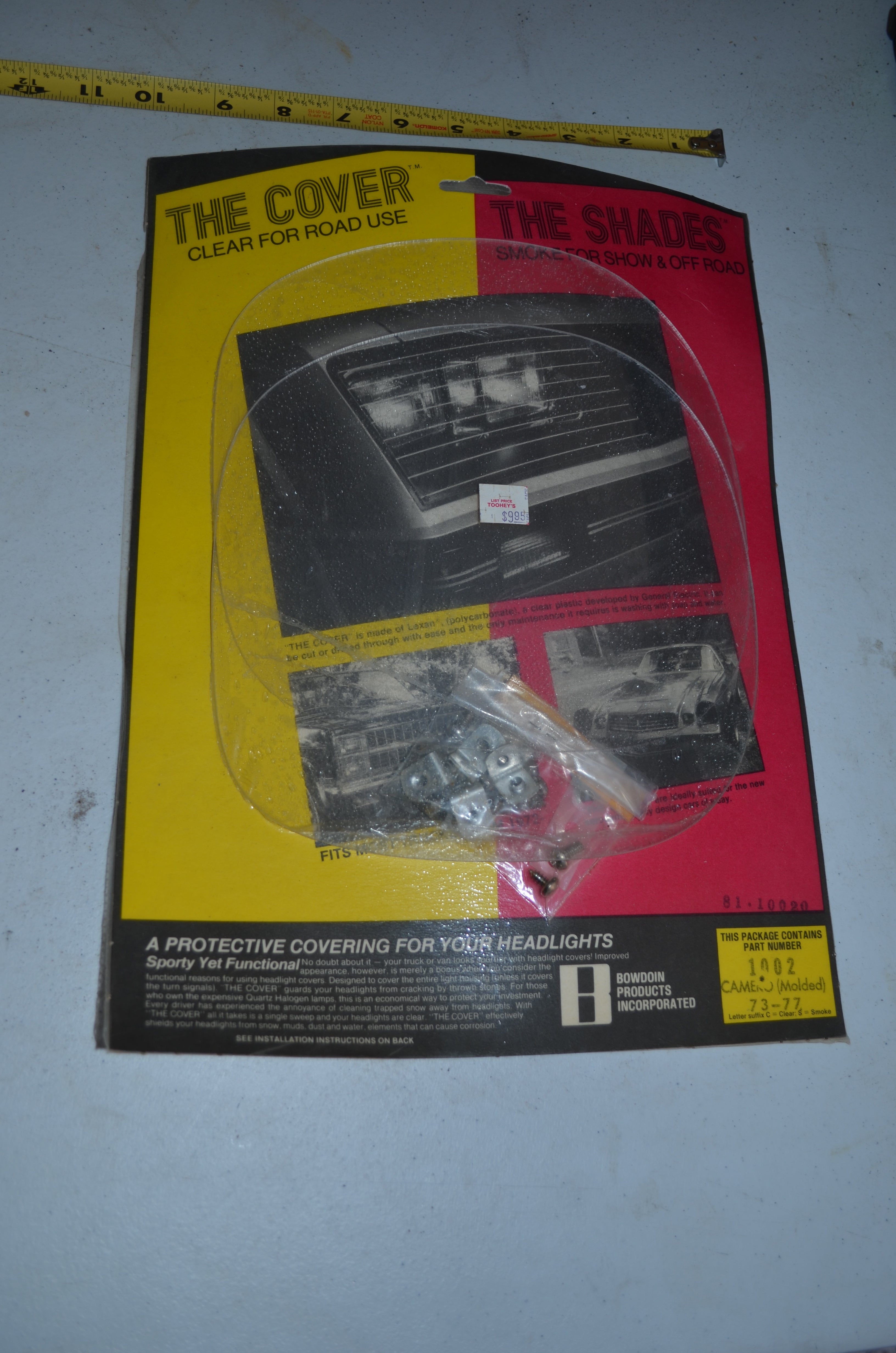 1973 to 77 Chevrolet Camaro Vintage AVS auto headlight shade made in USA (Auto ventshades)AVS