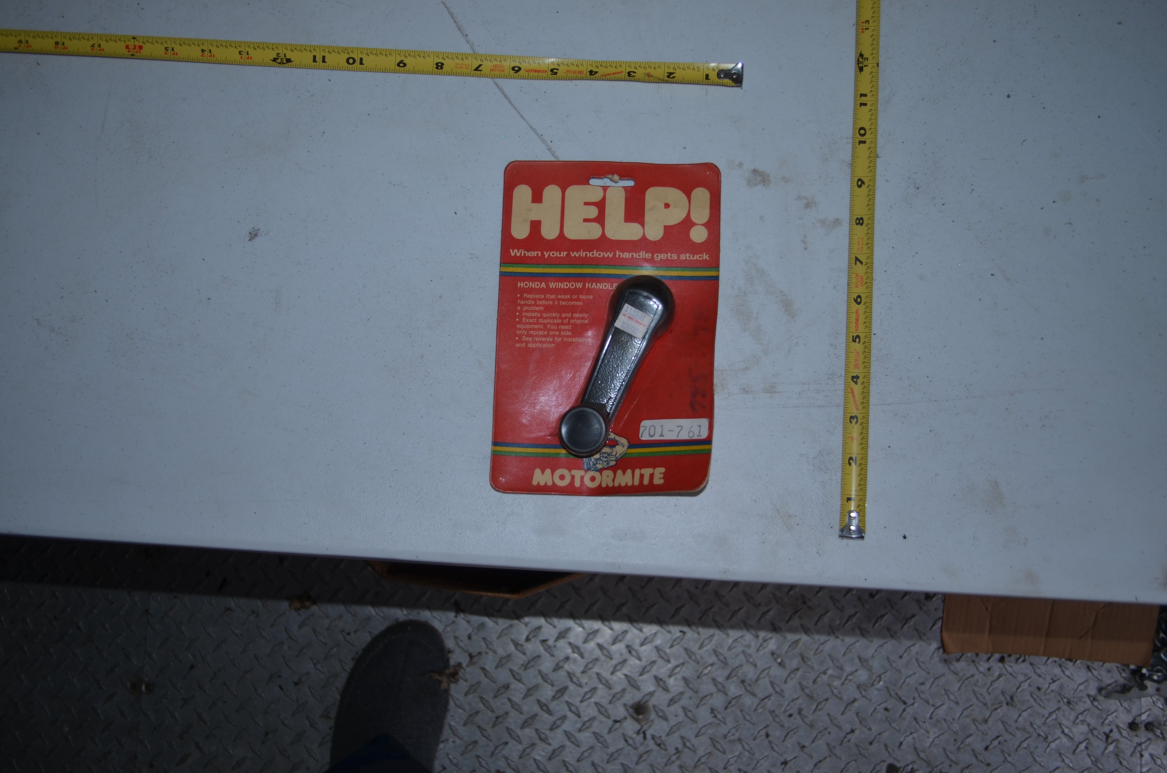 New Honda Civic window crank handle Vintage Dorman 701-761  for late 70s and early 80s Hondas