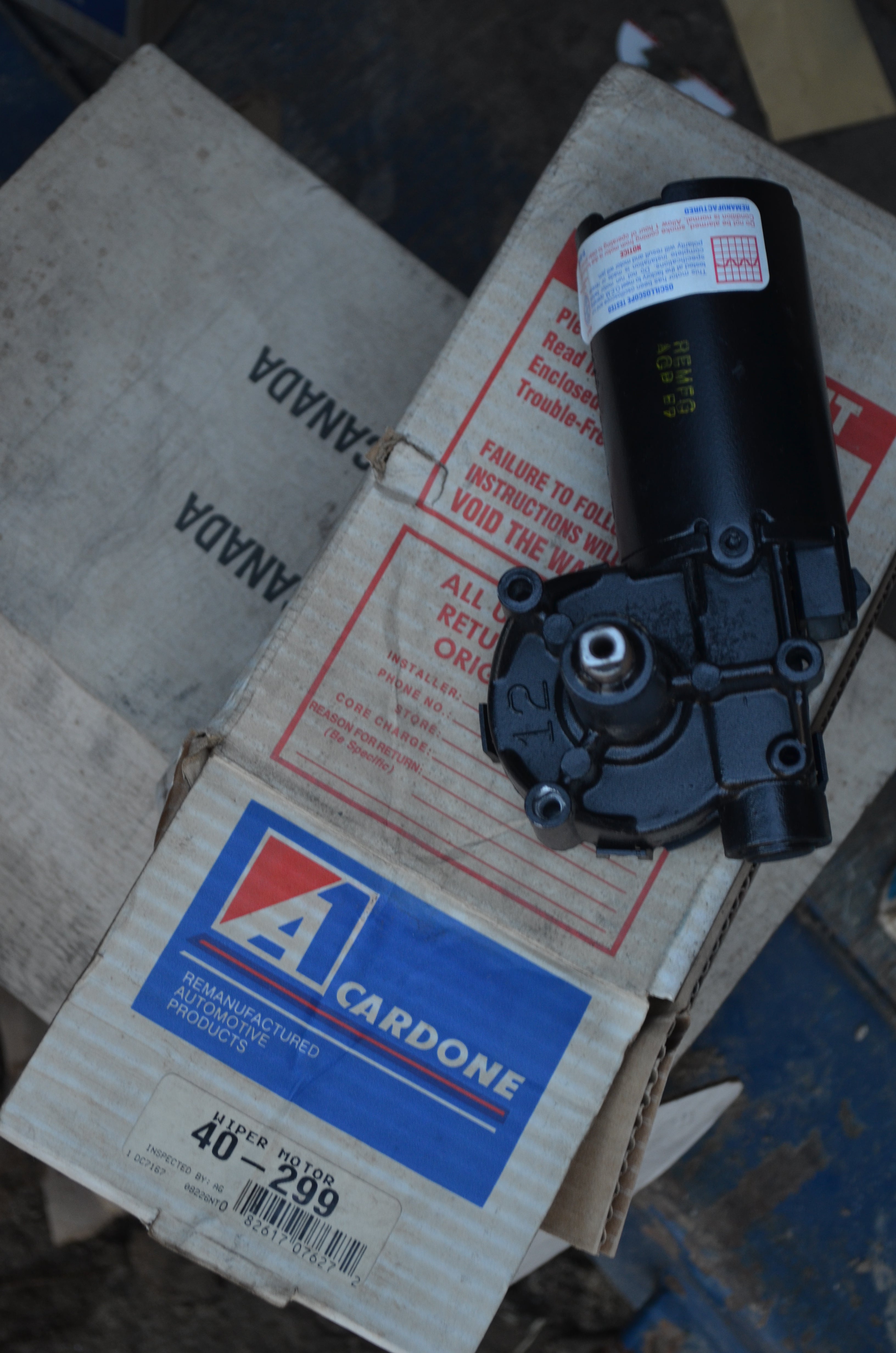 1996 ford truck Vintage windshield wiper motor re-man by Cardone in the USA