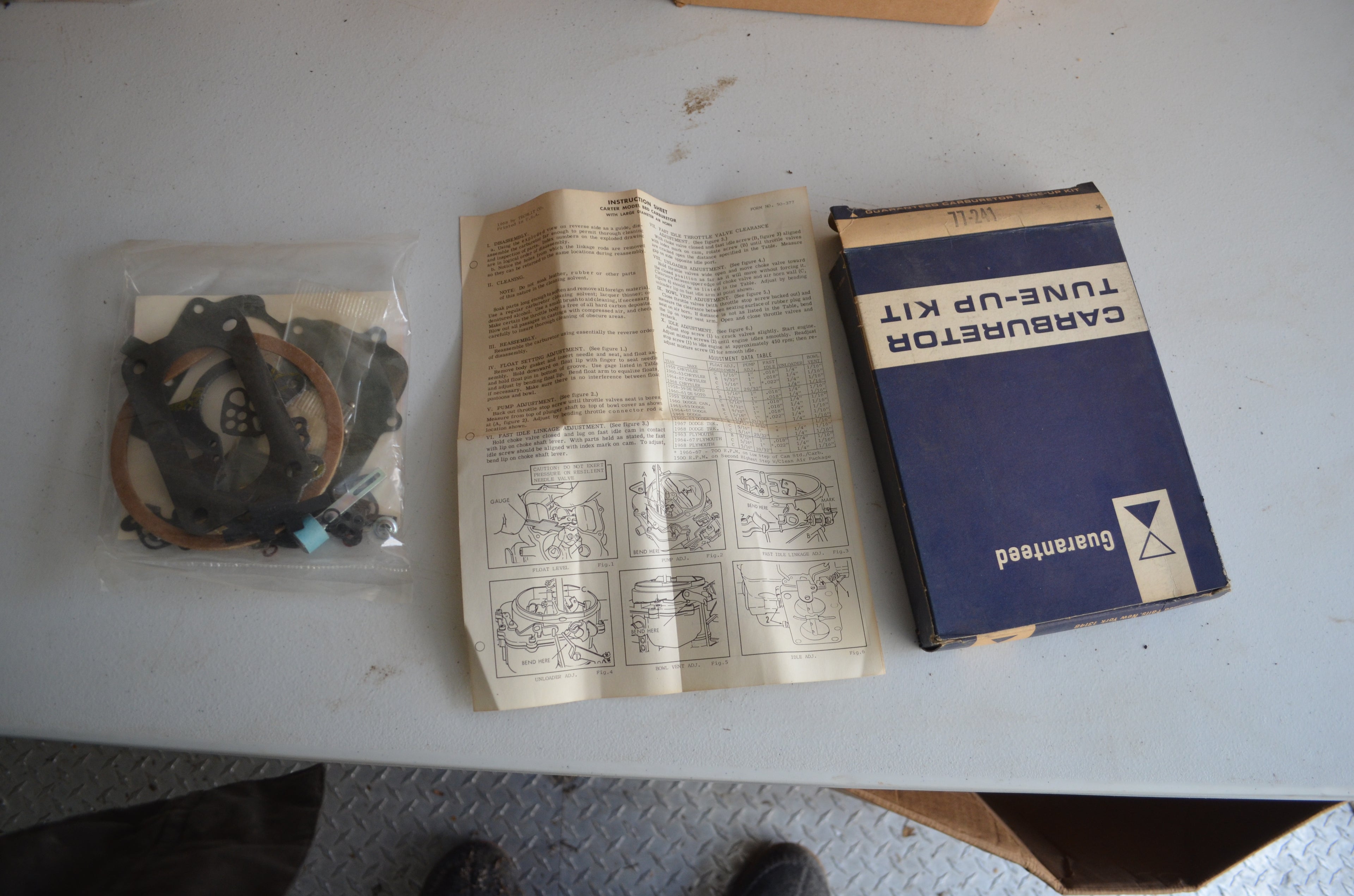 Guaranteed Carburetor Tune-Up Kit NOS USA Part 77-241