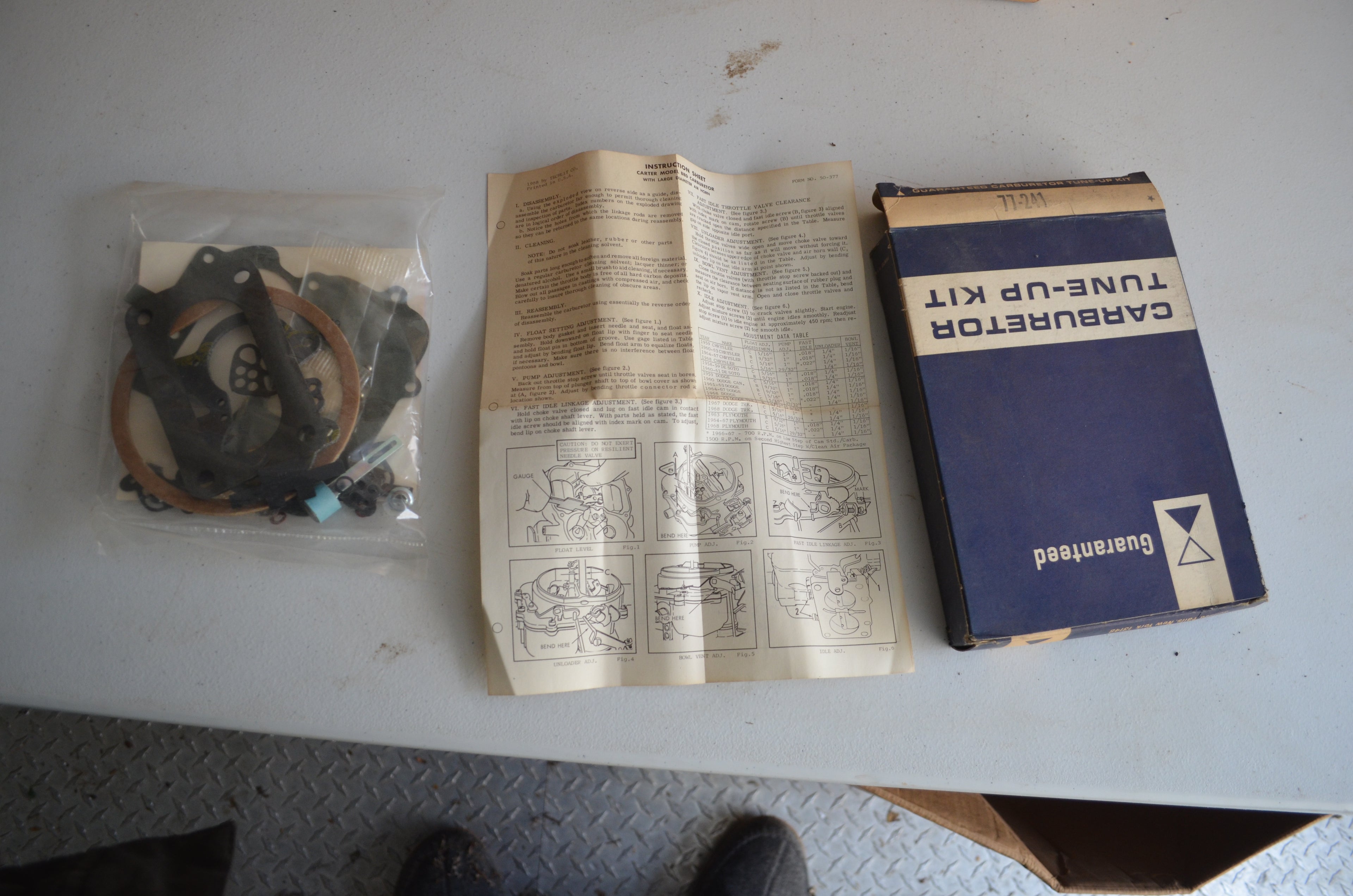 Guaranteed Carburetor Tune-Up Kit NOS USA Part 77-241