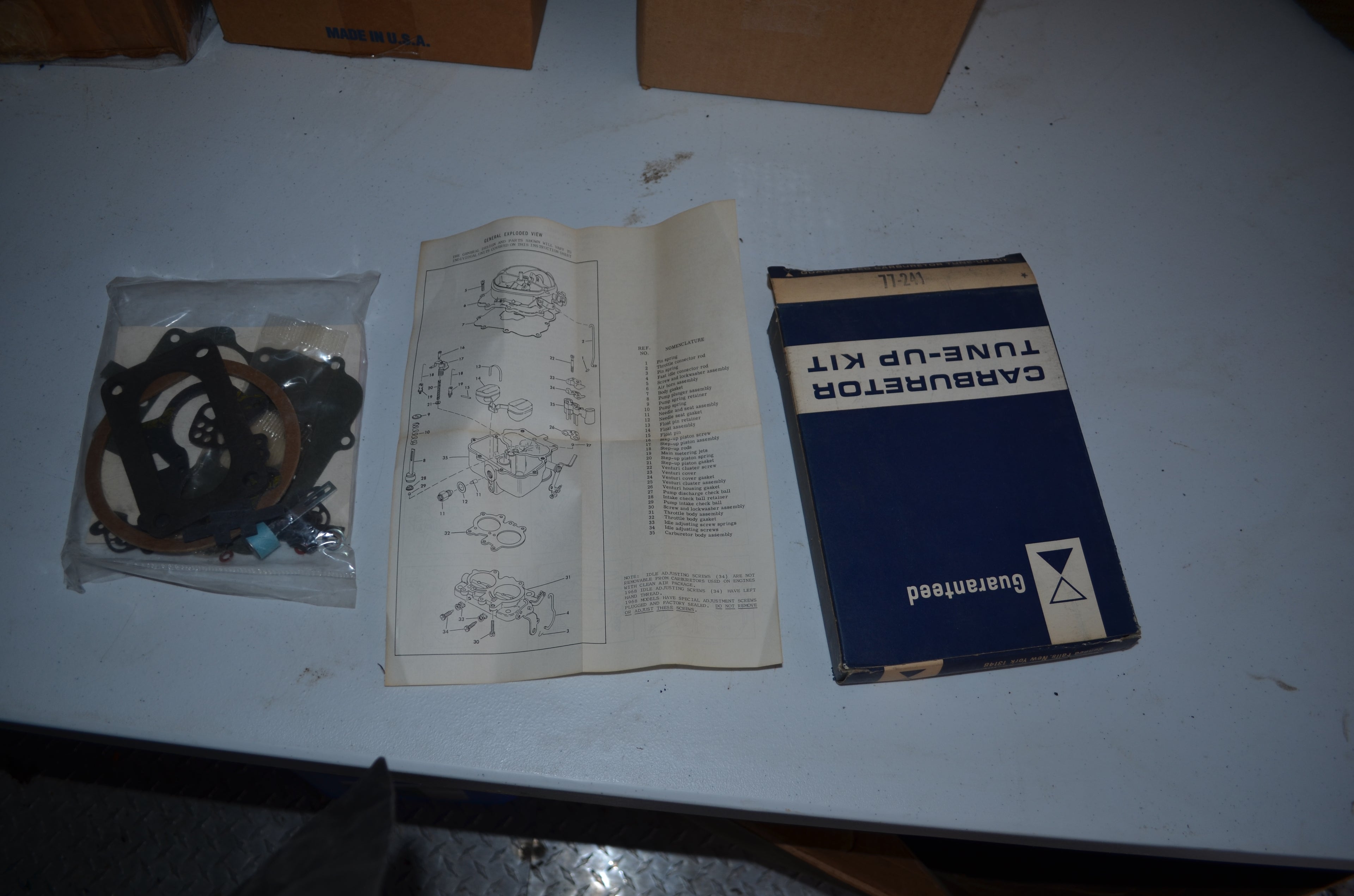 Guaranteed Carburetor Tune-Up Kit NOS USA Part 77-241