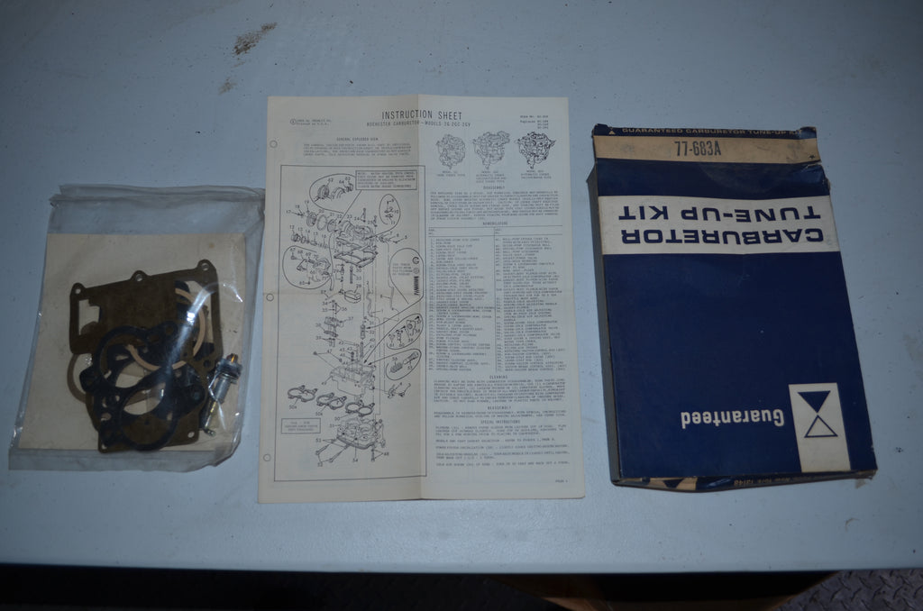 Guaranteed Rochester Carburetor 2 brl vintage Tune Up Kit Genuine OEM NOS USA Part 77-683A