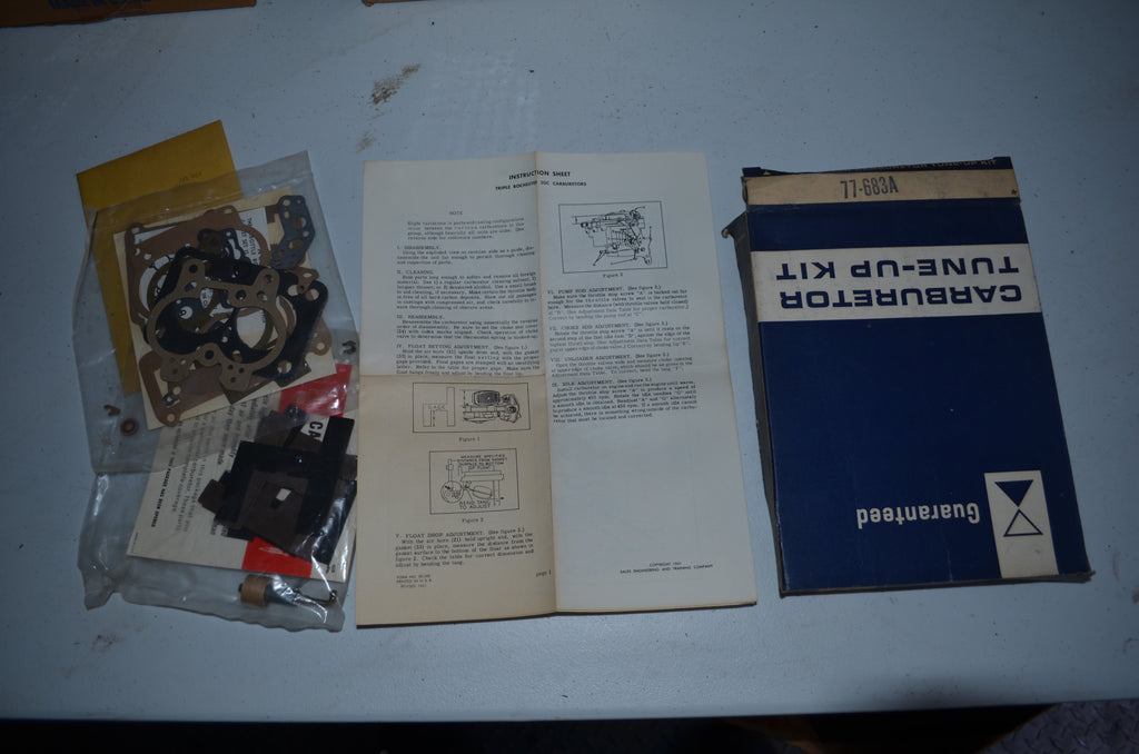 Guaranteed Carter 1 brl Carburetor Tune Up Kit Vintage Genuine OEM NOS USA Part 77-183