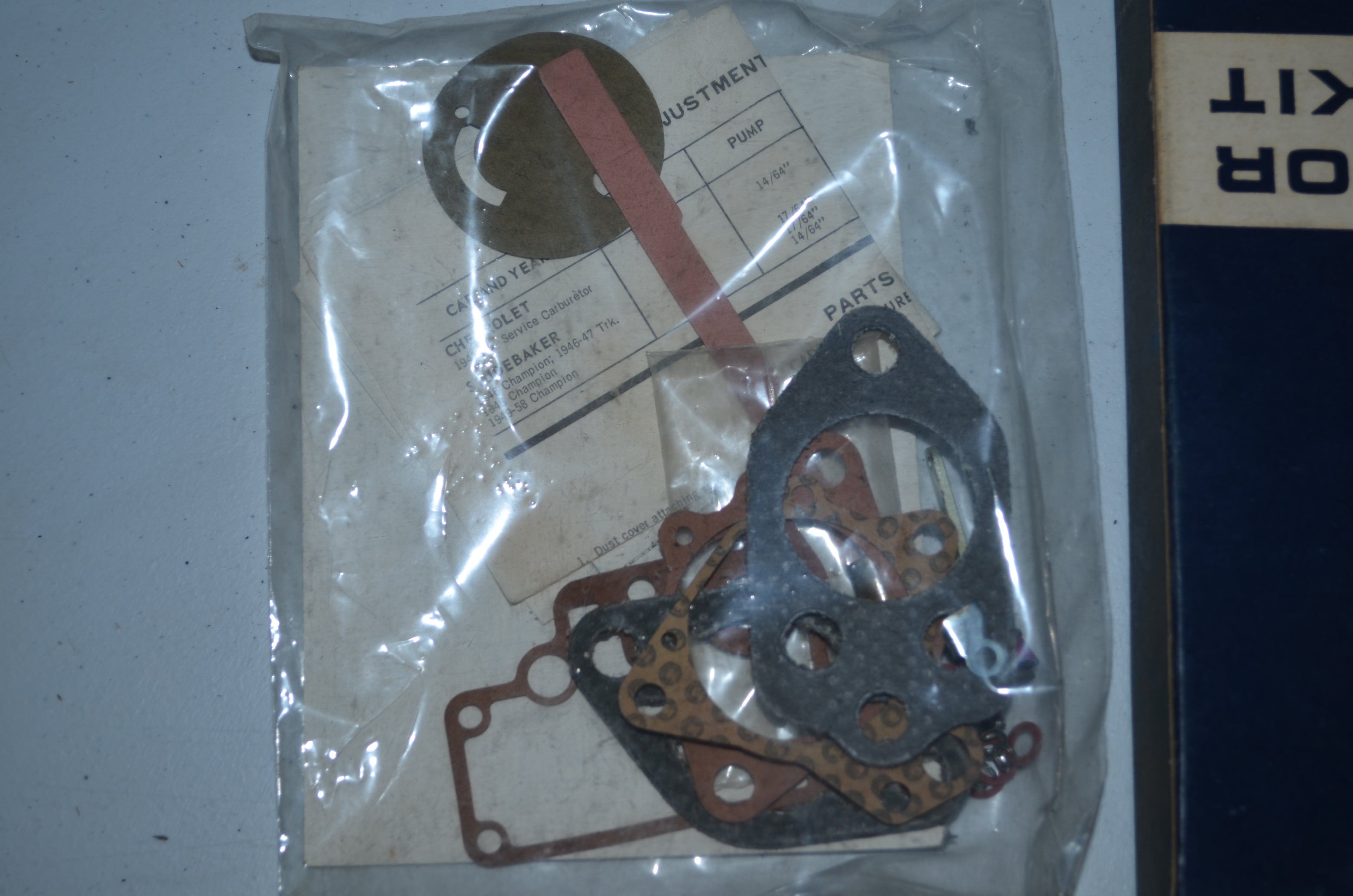 Guaranteed Carburetor 1 brl Tune Up Kit Vintage Genuine OEM NOS USA Part 77-158