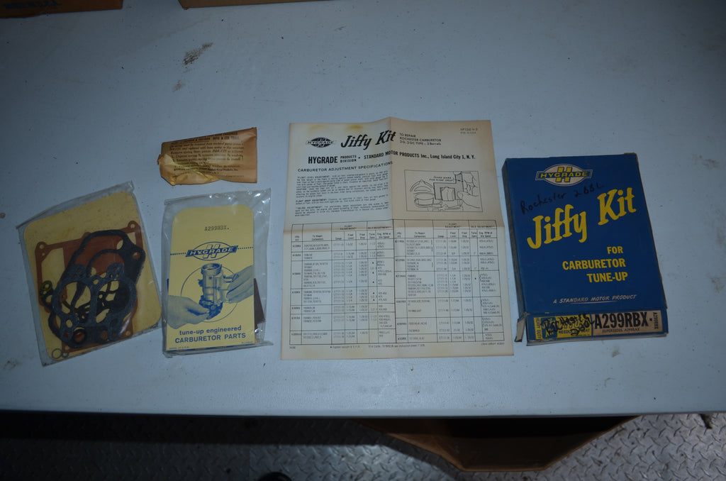 Jiffy Kit Heavy Duty Rochester Carburetor 2 Barrel Vintage Tune-Up Kit NOS Part YA299RBX.