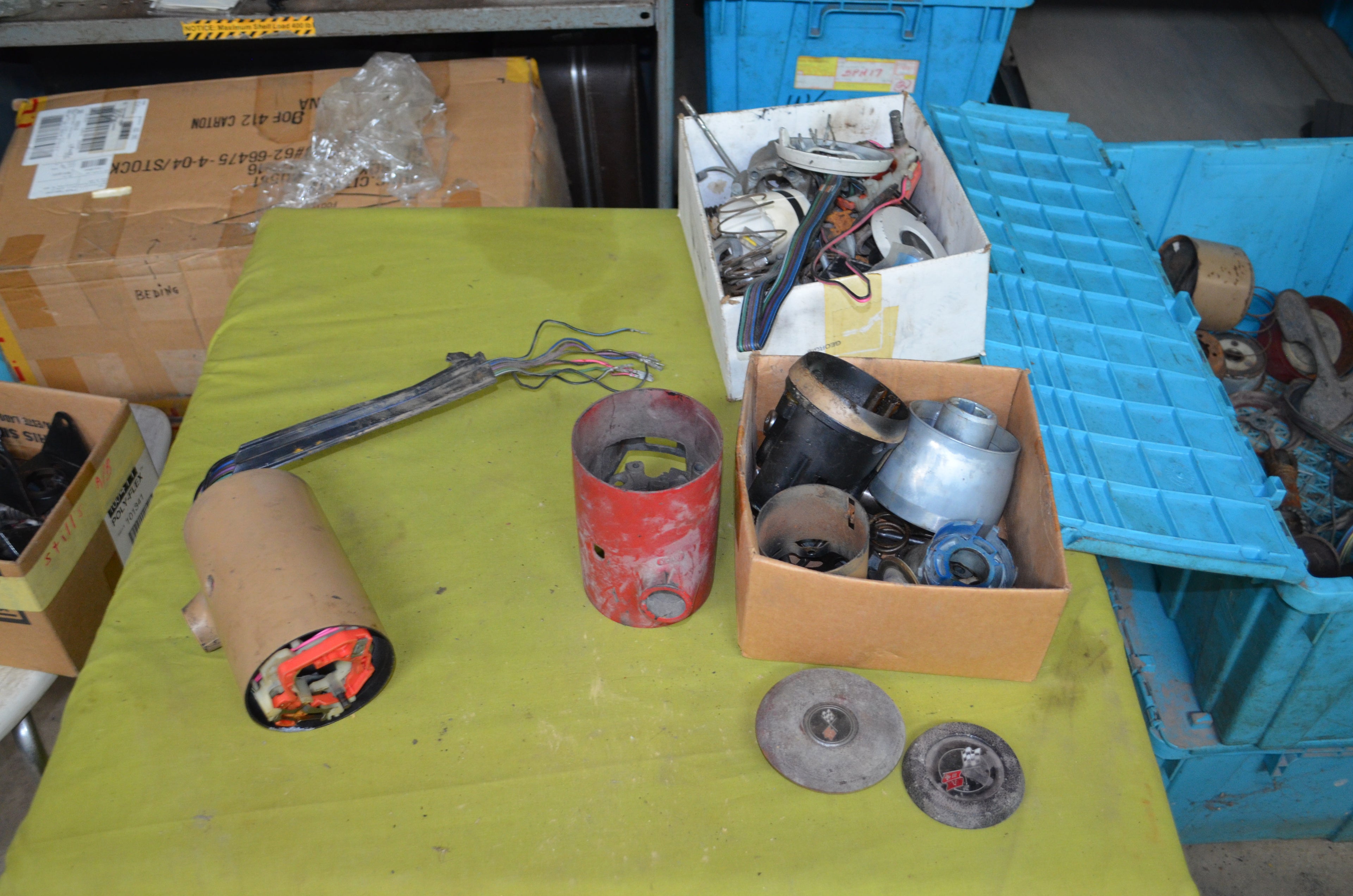 1968 1980 Corvette steering column parts complete tote full (prefer local pickup)