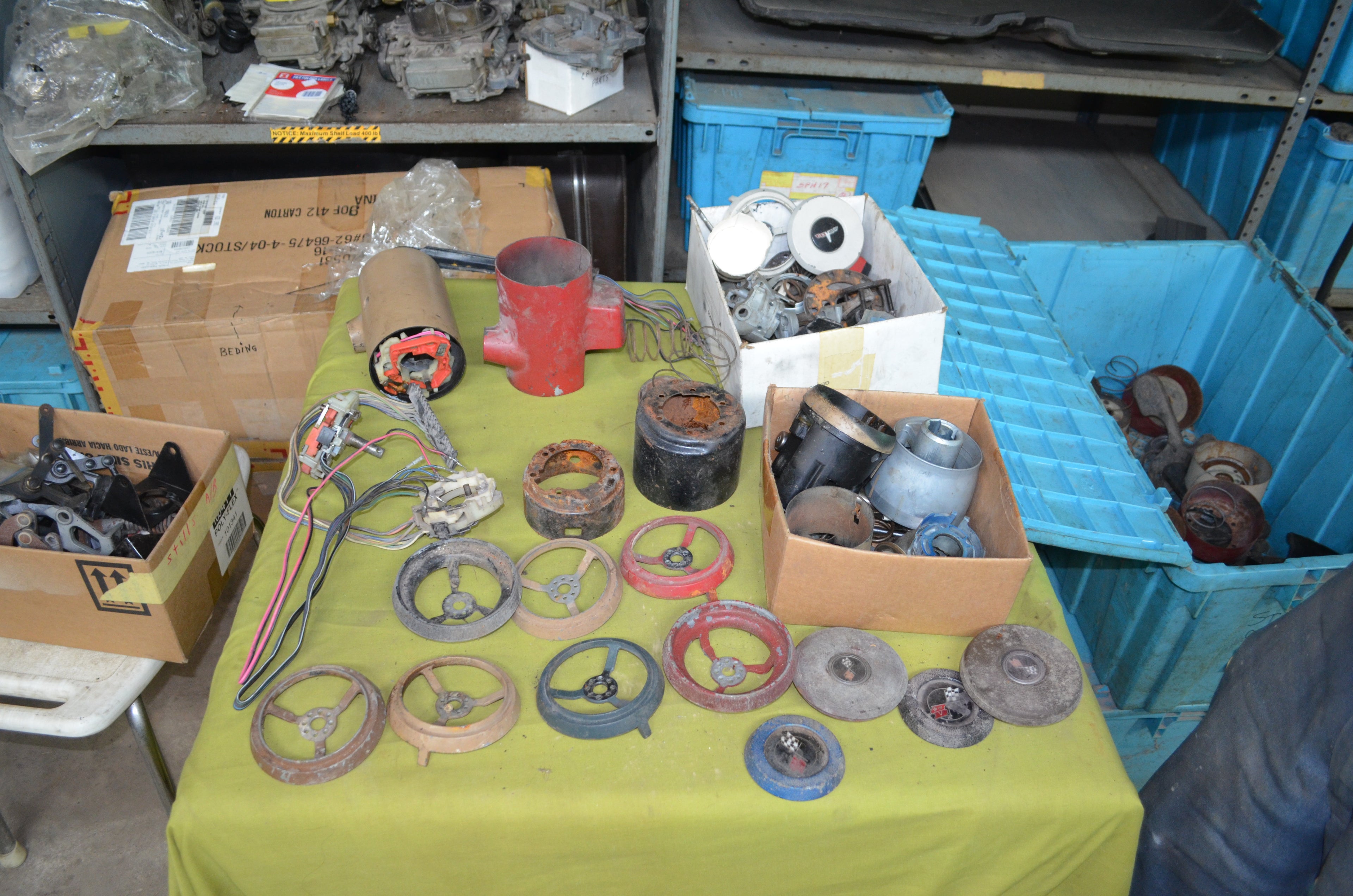 1968 1980 Corvette steering column parts complete tote full (prefer local pickup)