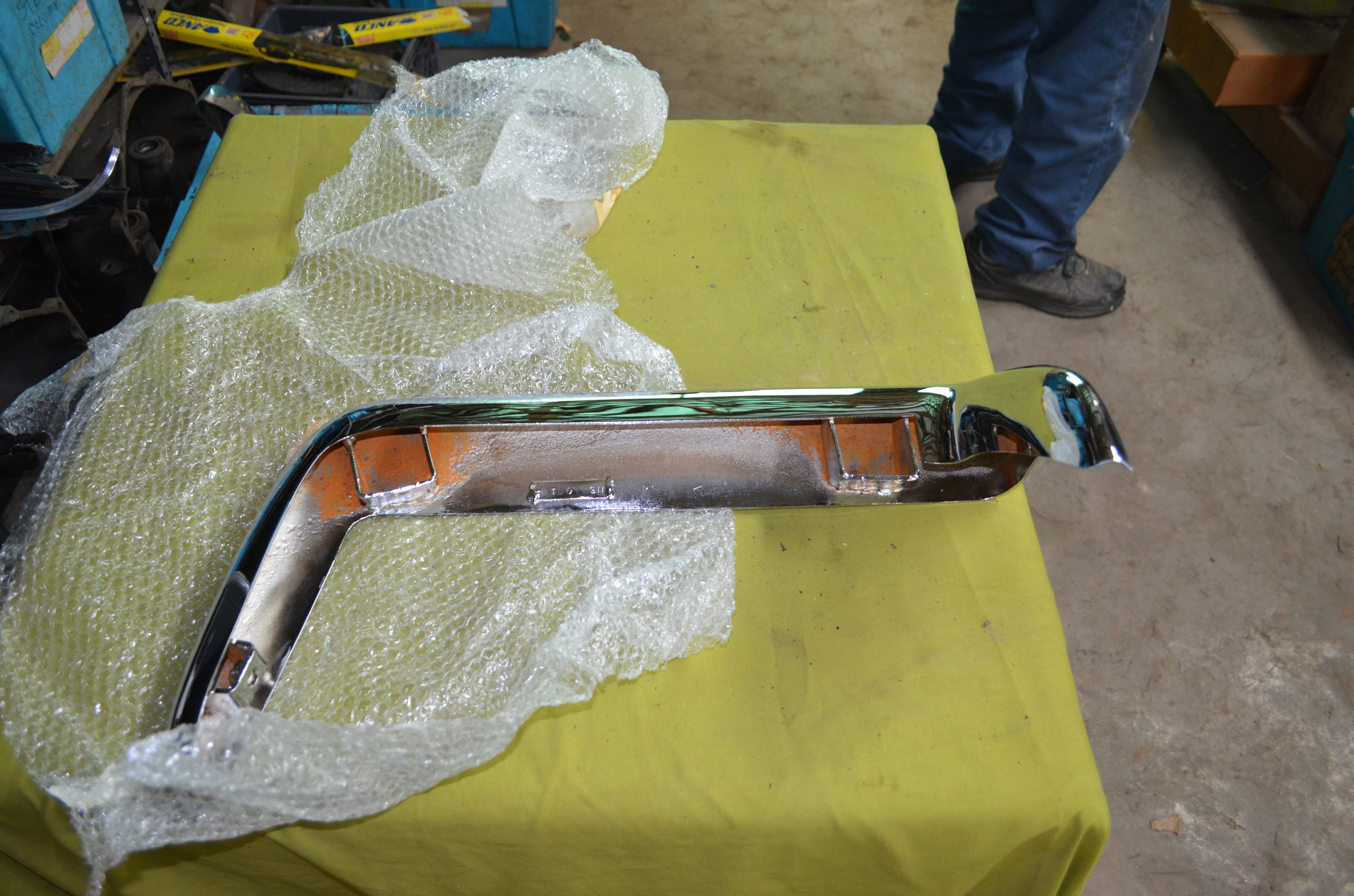 1968 to 73 Corvette left rear bumper OEM new triple plated chrome