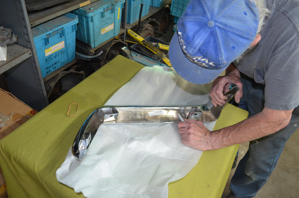 1968 to 73 Corvette left rear bumper OEM new triple plated chrome