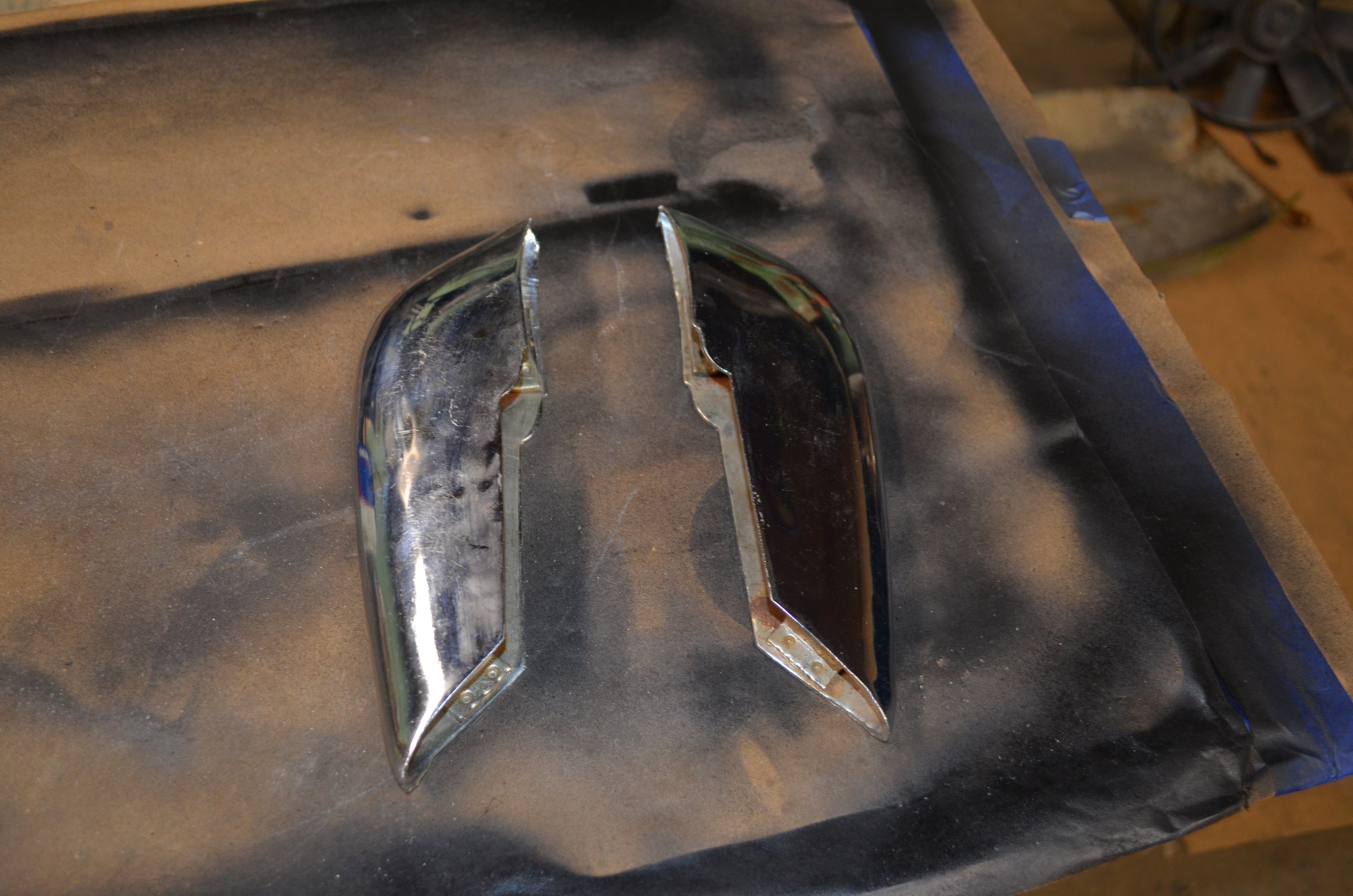 1966 to 65 Chevrolet Impala or Caprice left hand NOS front bumper guards