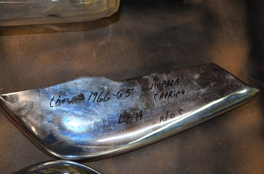 1966 to 65 Chevrolet Impala or Caprice left hand NOS front bumper guards