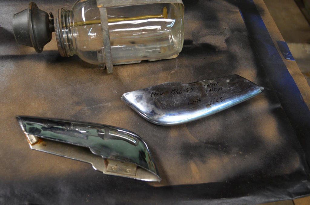 1966 to 65 Chevrolet Impala or Caprice left hand NOS front bumper guards